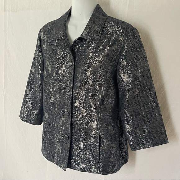 Alfred Dunner dark blue jacket size 8P - Picture 2 of 9